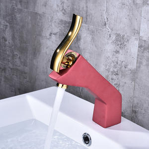 Robinet de lavabo moderne en laiton, finition chromée, noire ou blanche, céramique brossée, à poser sur le comptoir, monocommande, pour salle de bain, hôtel, <span class=keywords><strong>WC</strong></span> - Vente chaude - Product Image 3