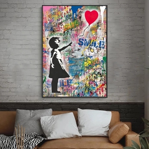 Décor à la maison Banksy Graffiti abstrait garçon <span class=keywords><strong>singe</strong></span> affiches imprime rue à la main abstrait banksy <span class=keywords><strong>pop</strong></span> <span class=keywords><strong>art</strong></span> peinture à l'huile - Product Image 3