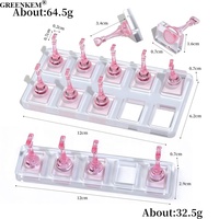 Support d'entraînement pour ongles en acrylique transparent avec base non magnétique pour l'affichage des ongles press-on, base d'entraînement