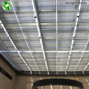 Cortinas de clarabóia FCS personalizáveis da YST Factory Toldo retrátil de qualidade superior para telhado de vidro elétrico ao ar livre em PVC de madeira