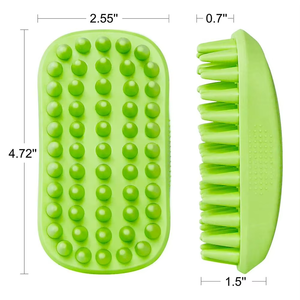 Commercio all'ingrosso morbido Silicone Pet toelettatura cani a pelo lungo corti gatti rimozione dei peli pettine da bagno spazzola per massaggio