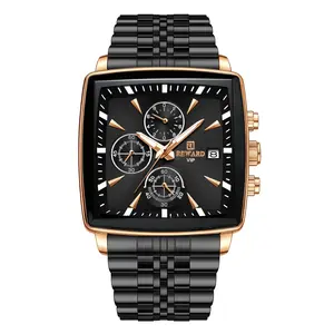 2023 RD81100M rectangular luminous pointer double-sided buckle luxury quartz men watch very exciting