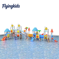 Équipement de piscine et de parc aquatique pour aire de jeux extérieure, jeux aquatiques ludiques pour enfants en plastique, métal et acier, pour centres commerciaux