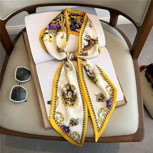 Модные и элегантные женские шарфы, бестселлер Amazonn, повязка на голову из полиэстера с надписями и летний галстук - Product Image 4