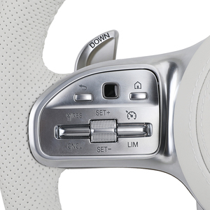 Volant en cuir blanc complet pour <span class=keywords><strong>Mercedes</strong></span> Benz Classe C W205 CLS W218 GLA45 CL W216 C216 CL500 CL550 <span class=keywords><strong>CL55</strong></span> CL63 C43 C63 <span class=keywords><strong>AMG</strong></span> - Product Image 3