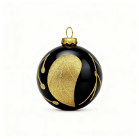 Décoration de boule de verre de Noël personnalisée de haute qualité faite à la machine 3 couleurs UV imprimé 8cm boules pendentif ornements de Style Festival