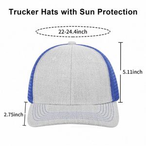 Casquettes Trucker Snapback à 6 Panneaux à Visière Courbe en Gros, Personnalisables, en Maille, Vierge, Tendance, pour l'Extérieur, Modèle Standard - Product Image 4