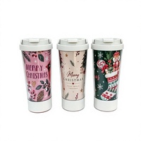 Mug cadeau de Noël, gobelet réutilisable anti-déversement, remplace les gobelets en papier, tasse à café anti-fuite, logo personnalisé, vente en gros