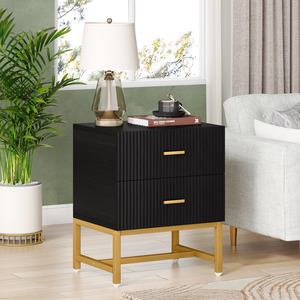 Tribesigns Mesa Auxiliar Grande de Madera con Dos Cajones de Almacenamiento, Mesita de Noche, Mueble para el Hogar HOGA-XK00234 - Product Image 2