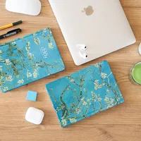 Carnet A5 à couverture rigide, ligné, avec reliure spirale, logo imprimé, collection d'art Van Gogh « Fleurs d'amande » – Be Online
