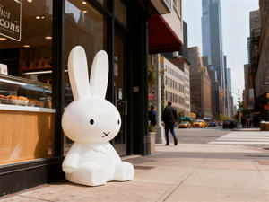 Sculpture en résine de lapin en <span class=keywords><strong>mousse</strong></span>, durable, <span class=keywords><strong>pour</strong></span> l'extérieur et l'intérieur, statue de jardin, décoration de <span class=keywords><strong>pelouse</strong></span>, ornement de maison, thème alimentaire - Product Image 3