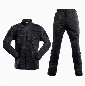 Pantalon cargo camouflage noir personnalisé DFP11, uniformes ACU, veste et pantalon avec 8 poches multiples, autres matériaux - Product Image 3