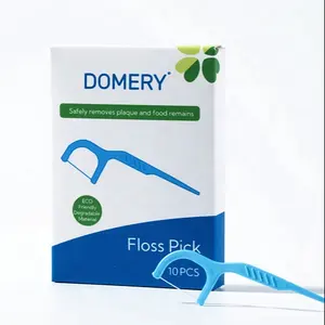 Novo Oral Care Portátil Floss Pick Biodegradável Eco Friendly Paper Bag Dental Floss