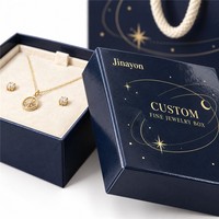 Boîte à bijoux personnalisée de petite taille avec logo et ensemble de sacs cadeaux assortis