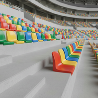 Gradins télescopiques rétractables pour stades intérieurs, sièges de stade imperméables et durables pour terrains de basketball