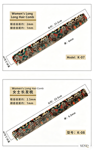 Accesorios para el Cabello Personalizados de Fábrica, Peine Exquisito y Práctico de Plástico de Ácido Acético, Peine Profesional para Barbería - Product Image 6