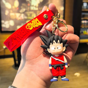 Nouveau porte-clés en silicone 3D Dragon Goku style dessin animé - Product Image 2