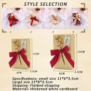 Rượu sâm banh giấy vàng bóng Hộp Quà Tặng ủng hộ đám cưới Hộp Quà Tặng Giấy sô cô la kẹo Cookie hộp với cung bao bì - Product Image 2