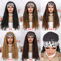 Jennifer – perruques tressées synthétiques avec Faux cheveux bouclés, tresses au Crochet, Dreadlocks, perruques enveloppantes pour femmes noires