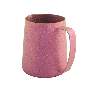 Capacité de 350 ml, échelle de mesure transparente à l'intérieur, pichet à mousse de lait en titane de couleur rose - Product Image 3