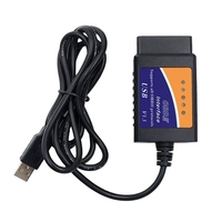 Herramienta de Diagnóstico Universal para Automóviles USB ELM327 V1.5, Cable de Interfaz OBD2 de 16 Pines para PC