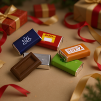 Barre de chocolat promotionnelle 50G, pack cadeau de bonbons personnalisés, emballage satiné, fabrication italienne, marque blanche, multi-occasions AL020
