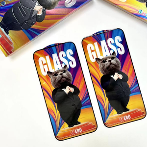 Anti statico <span class=keywords><strong>Mr</strong></span> Cat Full Glue Glass protettore di vetro HD mobile Screen in vetro temperato per iphone 15 plus 13 pro max 12 mini 14 xr 7 <span class=keywords><strong>xs</strong></span> - Product Image 4