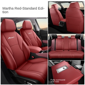 Personalizzato per Honda Accord 11a generazione di 2014 2025 Set completo coprisedili in pelle rossa impermeabile protezione per seggiolini <span class=keywords><strong>auto</strong></span> - Product Image 5