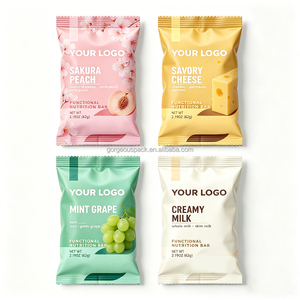 Sacs en plastique sur mesure, sachets alimentaires à scellage arrière, emballages pour poudre de protéines de lactosérum, sacs en aluminium 35g 50g - Product Image 3