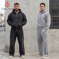 Ensembles pour hommes Cenloong, vêtements Y2k, ensembles pour hommes, sweat-shirt vintage blanc personnalisé en molleton
