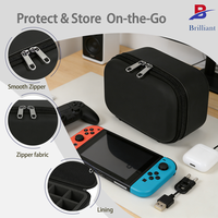 Étui rigide en mousse EVA personnalisé OEM avec fermeture éclair, durable, étanche et résistant aux chutes pour console de jeu vidéo et accessoires de manette