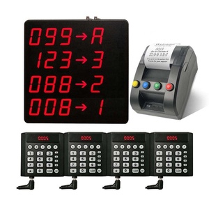 Sistema de chamadas de número sem fio para restaurantes, sistema de gerenciamento de filas, teclado sem fio para chamadas comerciais - Product Image 1