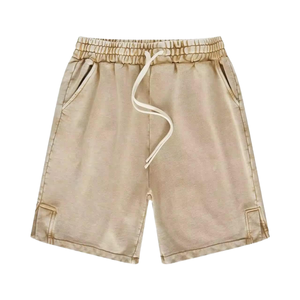 Shorts décontractés pour hommes à taille élastique, longueur genou, avec poches latérales, coupe confortable et décontractée, shorts d'été pour tous les jours - Product Image 4