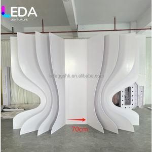 Fondo de PVC Personalizado LedA, Diseño de 360*240 cm, Tablero de Arco de PVC Blanco para Decoración de Escenarios de Boda - Product Image 1