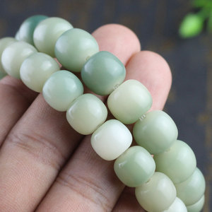 White Jade Bead <b>Bracelet</b> 10x11mm 19 Pieces Round Shape Ethnic Style Religious Ceremony Jewelry - Product Image 4