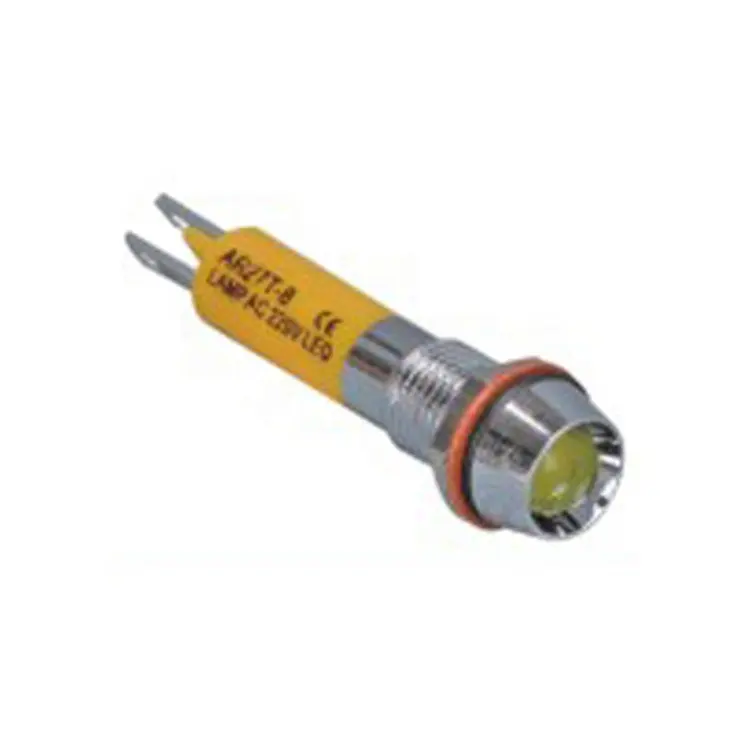 Color del Led 220v gas natural luz piloto de led de plástico Indicador 8mm lámpara piloto con alambre