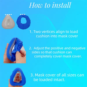 หน้ากาก cpap ซึมผ่านอากาศแผ่นรองหน้ากากนุ่มเนียนนุ่มสบายพร้อมแผ่นรองป้องกันแบบเต็มหน้า - Product Image 4