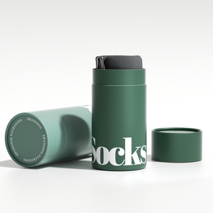 Emballage personnalisé recyclé en carton kraft solide, tube rond en papier, tube pour sous-vêtements, emballage pour chaussettes, tube pour t-shirt - Product Image 5