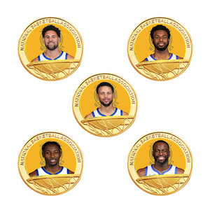 Pièces de monnaie en métal plaqué or personnalisées en gros, style anime, commémoratives pour la star du basketball <span class=keywords><strong>James</strong></span> - Product Image 2