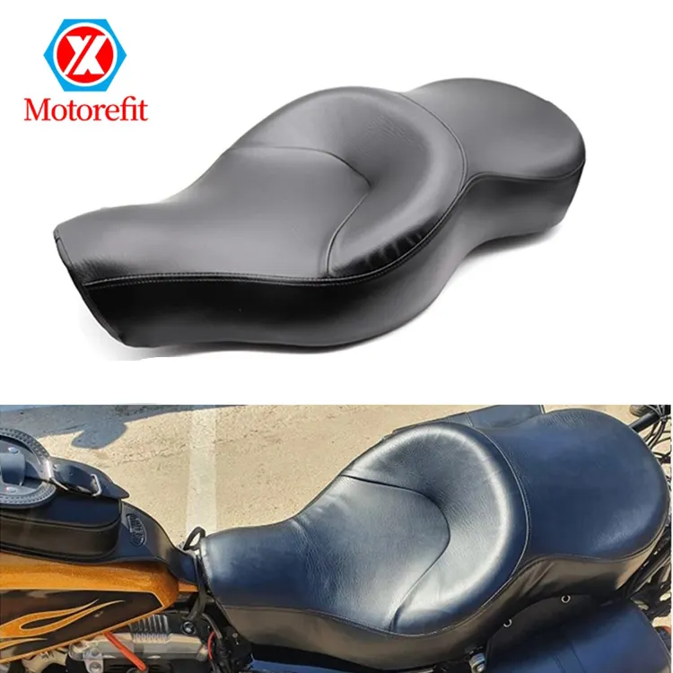 RTS Motorcycle Accessories It Is Suitable For Harley Xl883 1200n 04-15 883 Leather Seat Modified Thickened Double Seat Cushion
