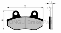 Nouvelle plaquette de frein à disque de pièces de moto pour DAELIM-Citi Ace 110 AKT-110/125 CG150 HONDA-LS 125 RY/NSR 50/MBX 50