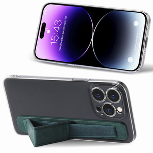 Support de téléphone portable multifonctionnel avec cordon, extensible, en PU+TPU, fonction portefeuille, support de bureau portable, longueur 14 - Product Image 3