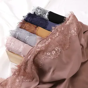 Hijab in chiffon di pizzo fantasia stile malesia nuovo stile di vendita caldo