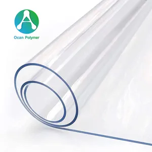Feuille de PVC claire comme du cristal de film mou clair superbe de PVC pour la nappe