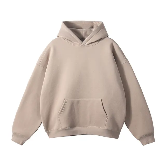 350GSM tùy chỉnh trọng lượng nặng hip hop rắn màu quá khổ thời trang Hoodies lỏng phù hợp với Dày Nặng đồng bằng thiết kế cao cấp áo