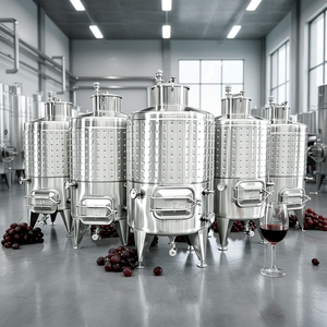 Cuve de Fermentation en Acier Inoxydable 1000L <span class=keywords><strong>à</strong></span> Enveloppe Alvéolée, Cuve Brillante <span class=keywords><strong>pour</strong></span> Vin et <span class=keywords><strong>Bière</strong></span>, Récipient Sous Pression avec <span class=keywords><strong>Pompe</strong></span> PLC - Product Image 1