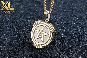 Colgante Redondo con Diseño de Moneda, Bronce Antiguo, Estilo Griego Romano, Retro Vintage, para Fabricación de Collares - Product Image 6