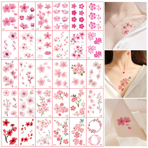 30 Feuilles <span class=keywords><strong>Fleur</strong></span> Tatouages Temporaires Faux Petit <span class=keywords><strong>Tatouage</strong></span> Temporaire Imperméable Corps Art Autocollant pour Femmes Filles Enfants Main Cou <span class=keywords><strong>Poignet</strong></span> B - Product Image 1