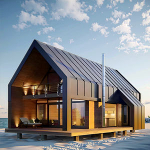 <span class=keywords><strong>Villa</strong></span> prefabbricata in legno di lusso moderno con piccolo Design ecologico impermeabile a basso costo struttura in acciaio e casa triangolo - Product Image 1