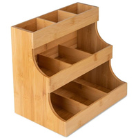 Boîte à thé en bois de marque privée conteneurs porte-paquets de café étagère à sachets de thé 3 couches organisateur de sachets de thé en bambou support de stockage